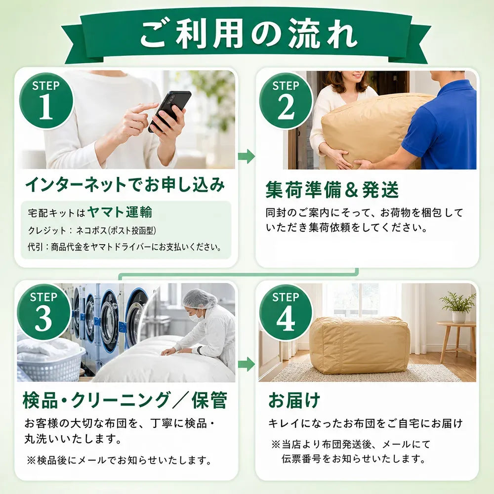 羽毛布団クリーニング