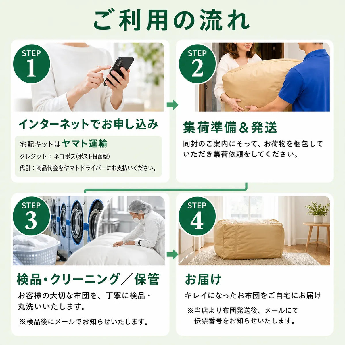 組み合わせ自由 布団クリーニング