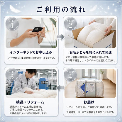 羽毛布団打ち直し（リフォーム）スタンダードコース